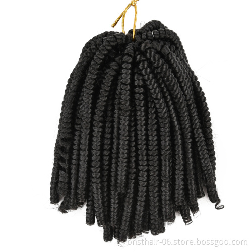 Onst bulk spring twist Crochet Braids Synthetic Braiding Hair Kinky Curly Extension Crochet Wiht Box 2X Faux Locs Braid Hair